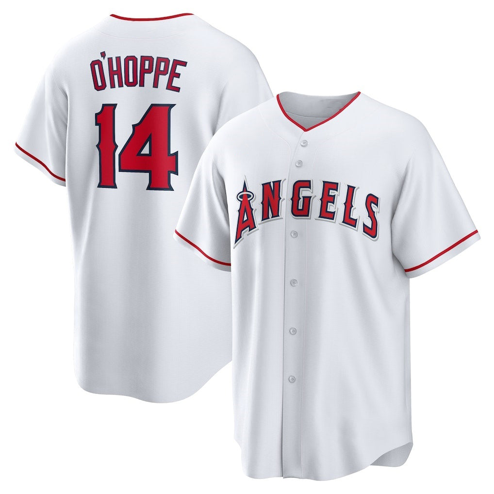 Los Angeles Angels #14 Logan O'Hoppe White HOLBERT Home Replica Jersey