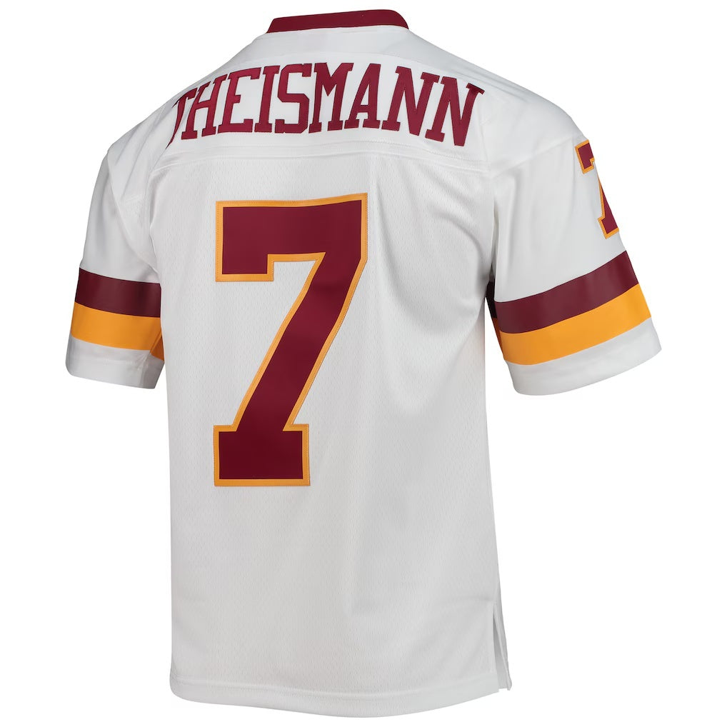 W.Football Team #7 Joe Theismann Mitchell & Ness White HOLBERT Legacy Replica Jersey