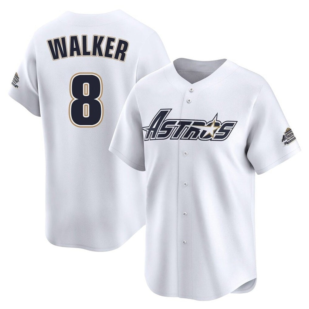 Houston Astros #8 Christian Walker Player White HOLBERT Throwback Cooperstown Collection Limited Stitched Jerseys