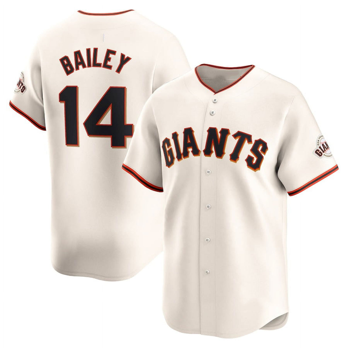 San Francisco Giants #14 Patrick Bailey Cream HOLBERT 2024 Home Limited Stitched Jersey