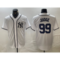 New York Yankees #99 Aaron Judge White HOLBERT Fashion Cool Base Jersey