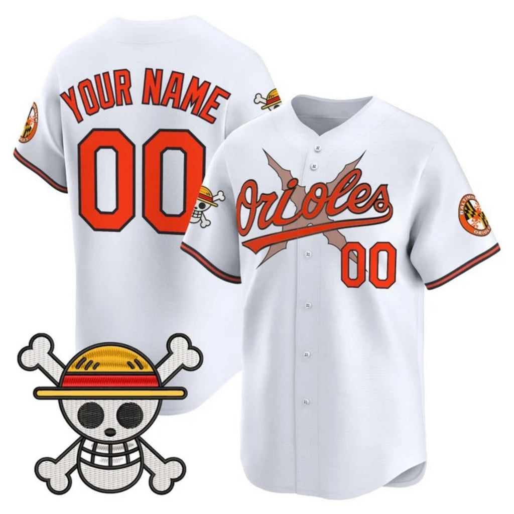 Custom Baltimore Orioles x One Piece White HOLBERT Vapor Premier Limited Jersey - Stitched