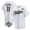 Los Angeles Dodgers #11 Roki Sasaki Player Gold White HOLBERT World Series 2026 Collection Stadium Game Stitched Jerseys