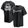 Atlanta Braves #28 Matt Olson Player Black HOLBERT Home Game Stitched Jerseys