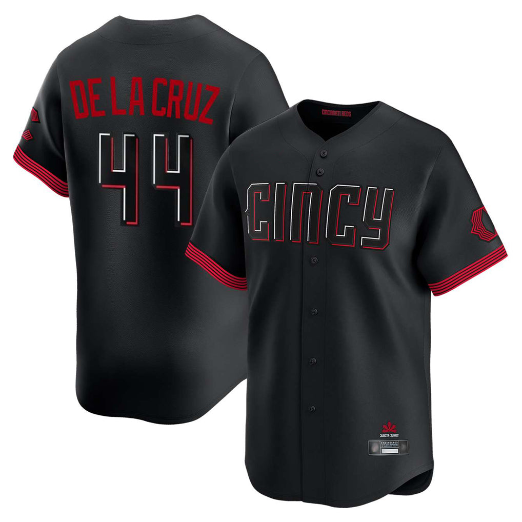 Cincinnati Reds #44 Elly De La Cruz Player Black HOLBERT City Connect Home Limited Stitched Jerseys