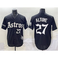 Houston Astros #27 Jose Altuve Black HOLBERT Gothic 'Houston Born Barrio Raised' Limited Stitched Jersey