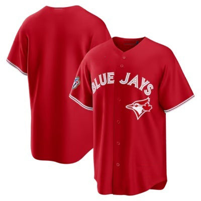 Toronto Blue Jays Blank Red HOLBERT 50 Seasons Patch Stitched Jersey