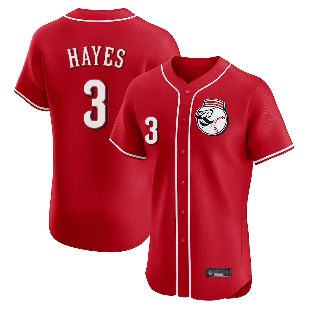 Cincinnati Reds #3 Ke'Bryan Hayes Player Red HOLBERT Limited Elite Home Game Stitched Jerseys
