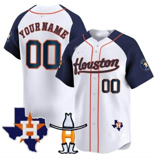 Custom Houston Astros Houston Rodeo Patch Vapor Premier Limited Jersey ¨C White 3 HOLBERT