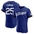 Los Angeles Dodgers #25 Tommy Edman Player Royal HOLBERT City Connect Elite Home Stitched Jerseys