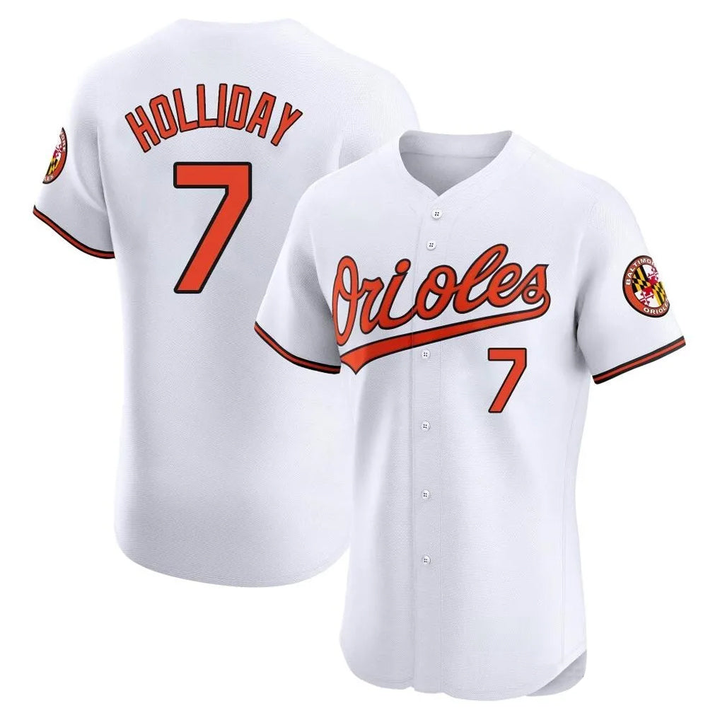 Baltimore Orioles #7 Jackson Holliday Player White HOLBERT Limited Elite Home Game Stitched Jerseys