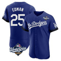 Los Angeles Dodgers #25 Tommy Edman Player Royal HOLBERT World Series City Connect Elite Home Stitched Jerseys