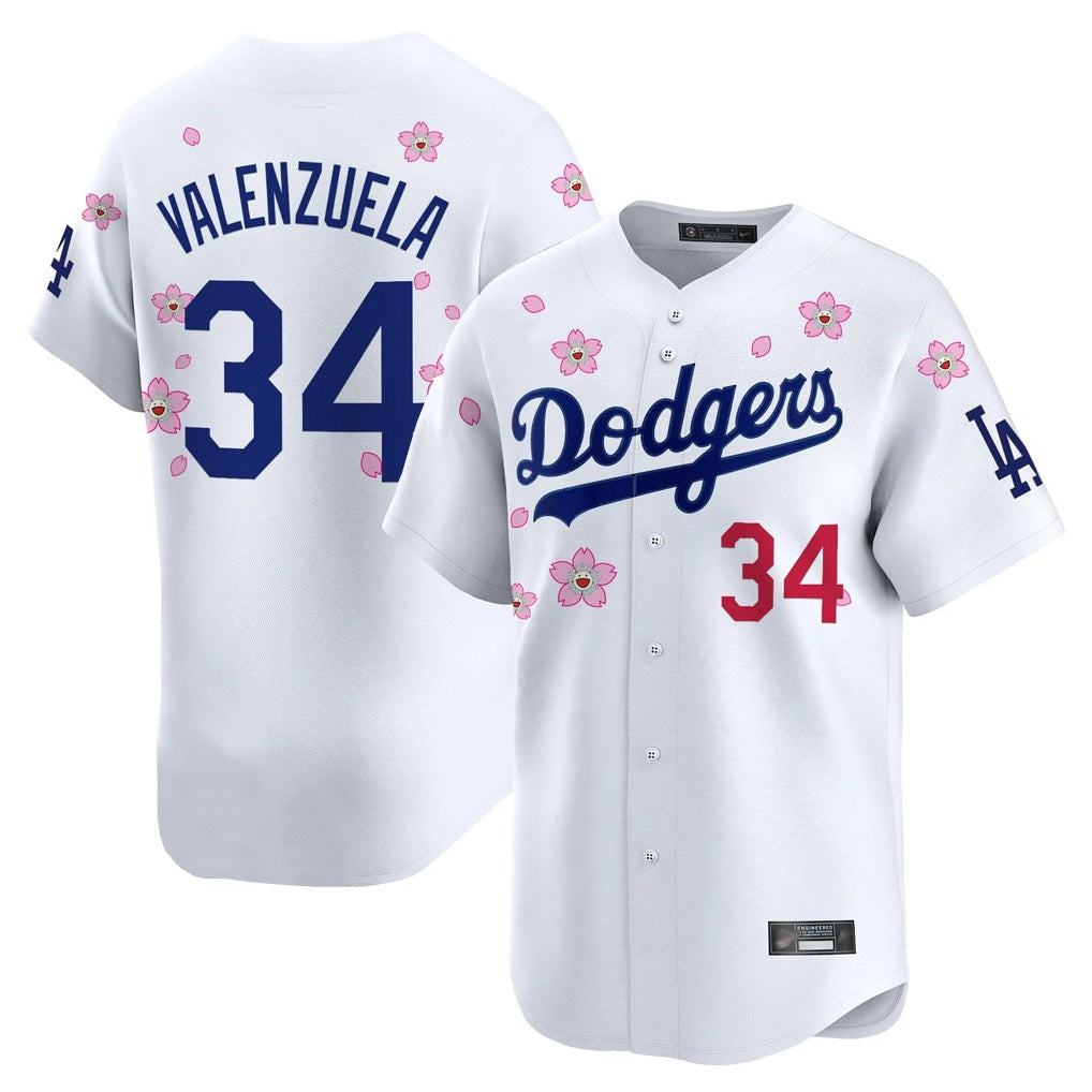 Los Angeles Dodgers #34 Fernando Valenzuela Player White HOLBERT Tokyo Series Vapor Premier Limited Stitched Jerseys