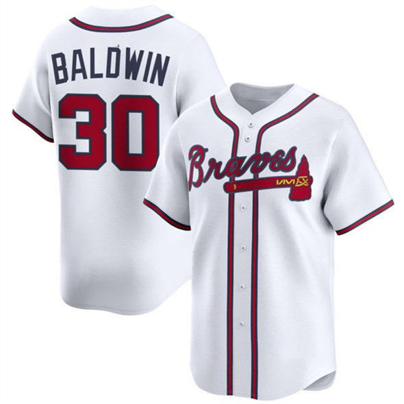 Atlanta Braves #30 Drake Baldwin White HOLBERT 2025 Home Limited Stitched Jersey