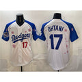 Los Angeles Dodgers #17 Shohei Ohtani White Royal HOLBERT 2025 World Series Champions Patch Tokyo Series Limited Stitched Jersey