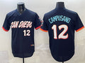 San Diego Padres #12 Luis Campusano Obsidian HOLBERT 2026 City Connect Stadium Stitched Jersey