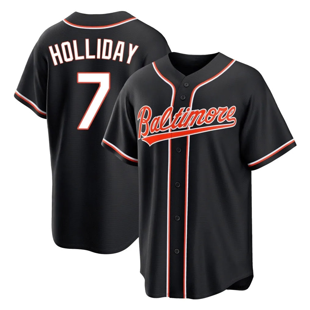 Baltimore Orioles #7 Jackson Holliday Player Black HOLBERT Out Home Game Stitched Jerseys