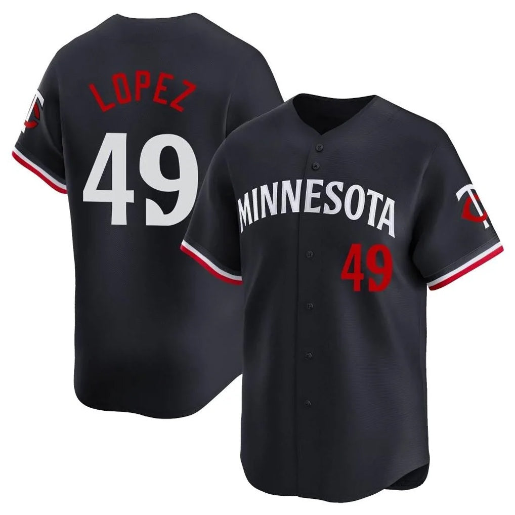 Minnesota Twins #49 Pablo Lopez Player Navy HOLBERTHome Limited Stitched Jerseys