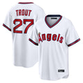 Los Angeles Angels #27 Mike Trout Player White HOLBERT T-shirt Home Game Stitched Jerseys