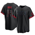 Cincinnati Reds #14 Pete Rose Player Black HOLBERT City Connect Home Game Stitched Jerseys