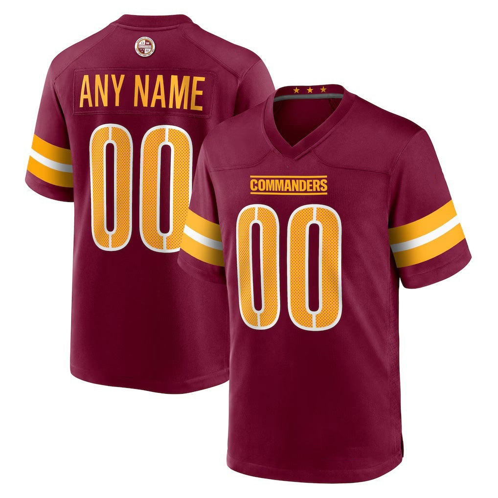 Custom W.Commanders Burgundy HOLBERT Game Player Jersey