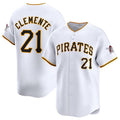 Pittsburgh Pirates #21 Roberto Clemente White HOLBERT Home Limited Stitched Jersey