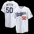 Los Angeles Dodgers #50 Mookie Betts White HOLBERT 2026 Gold Collection Stadium Jersey