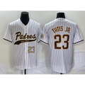 San Diego Padres #23 Fernando Tatis Jr Number White HOLBERT NEW 2023 Cool Base Stitched Jersey