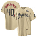 Arizona Diamondbacks #40 Madison Bumgarner Gold HOLBERT 2023 World Series City Connect Cool Base Stitched Jersey