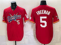 Los Angeles Dodgers x One Piece #5 Freddie Freeman Red HOLBERT Vapor Premier Limited Stitched Jersey