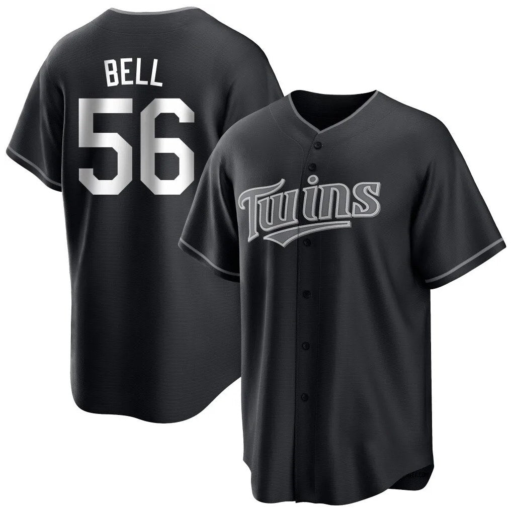 Minnesota Twins #56 Josh Bell Player Black HOLBERTHome Game Stitched Jerseys