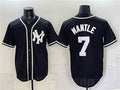 New York Yankees #7 Mickey Mantle 2026 Fashion Replica Black HOLBERT Out Stitched Jersey