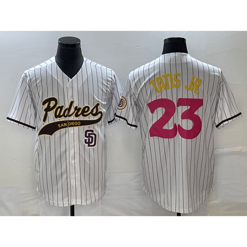 San Diego Padres #23 Fernando Tatis Jr White HOLBERT NEW 2023 City Connect Cool Base Stitched Jersey
