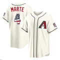 Arizona Diamondbacks #4 Ketel Marte Player Cream HOLBERT USA 250 Fourth of July Home Game Stitched Jerseys