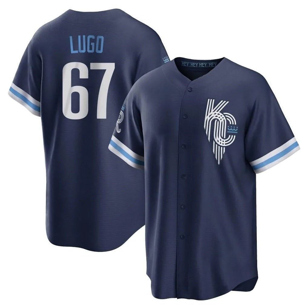 Kansas City Royals #67 Seth Lugo Player Navy HOLBERT City Connect Home Game Stitched Jerseys