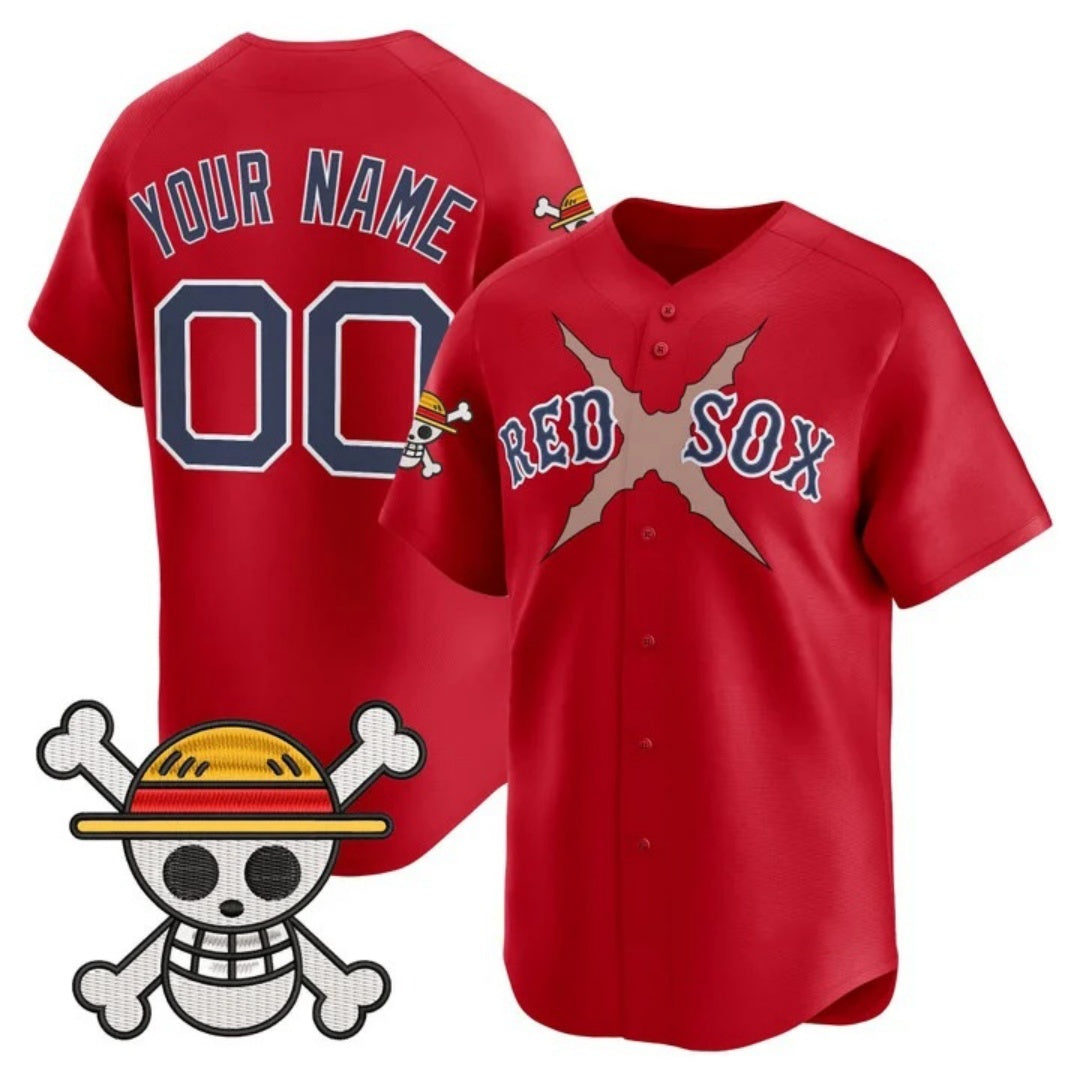 Custom Boston Red Sox x One Piece Red HOLBERT Vapor Premier Limited Jersey - Stitched