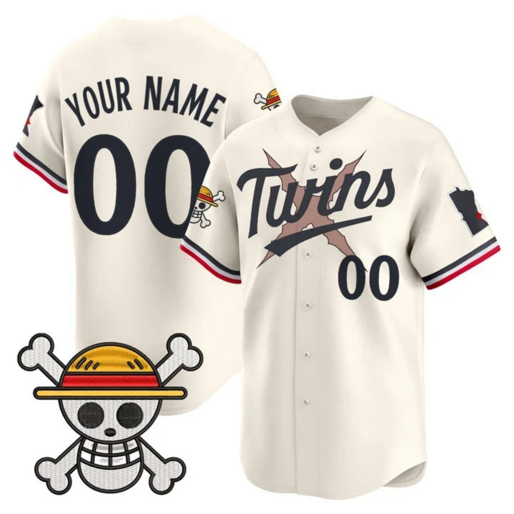 Custom Minnesota Twins x One Piece Cream HOLBERT Vapor Premier Limited Jersey - Stitched