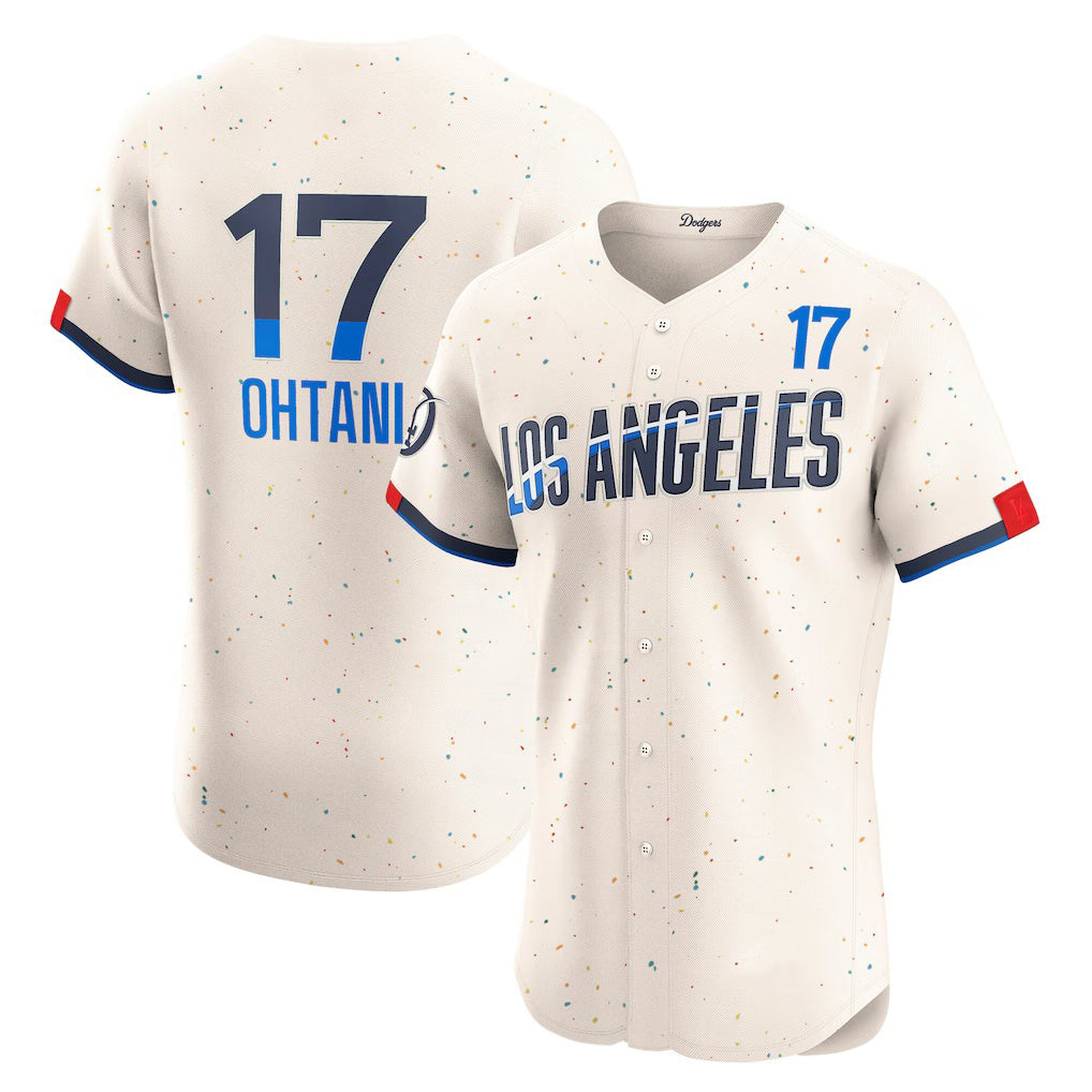 Los Angeles Dodgers #17 Shohei Ohtani Cream HOLBERT City Connect Elite Jersey
