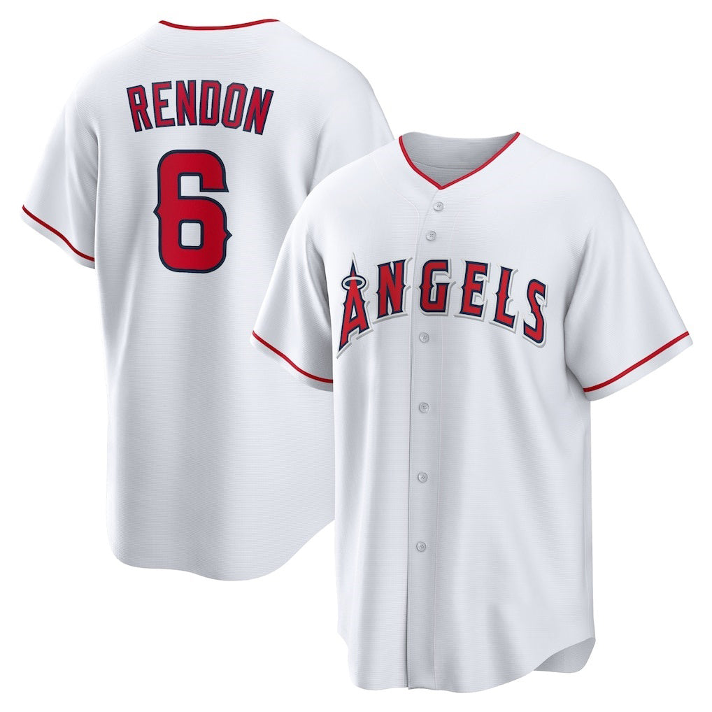 Los Angeles Angels #6 Anthony Rendon White HOLBERT Home Replica Player Name Jersey
