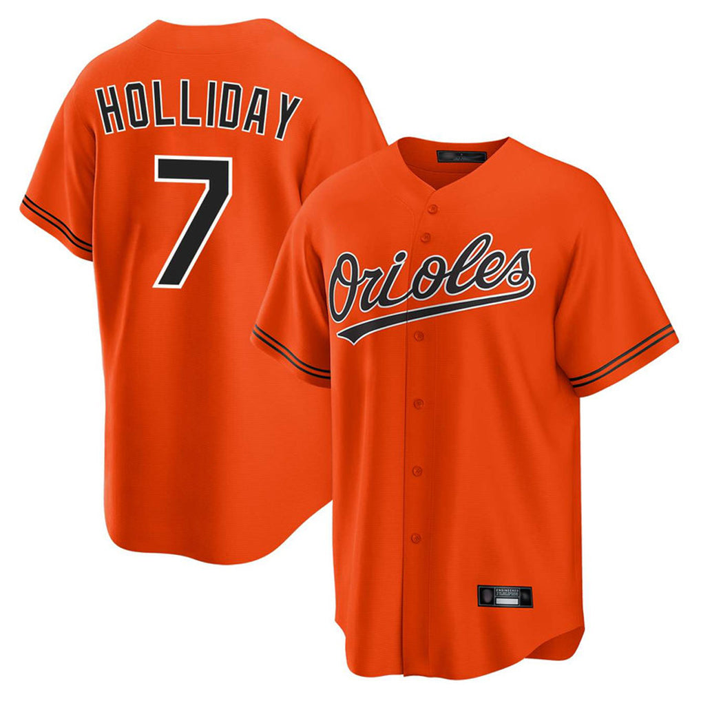 Baltimore Orioles #7 Jackson Holliday Player Orange HOLBERT Home Game Stitched Jerseys