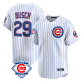 Chicago Cubs #29 Michael Busch Player White HOLBERT 150th Anniversary Limited Home Game Stitched Jerseys