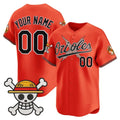Custom Baltimore Orioles x One Piece Orange HOLBERT Vapor Premier Limited Jersey - Stitched