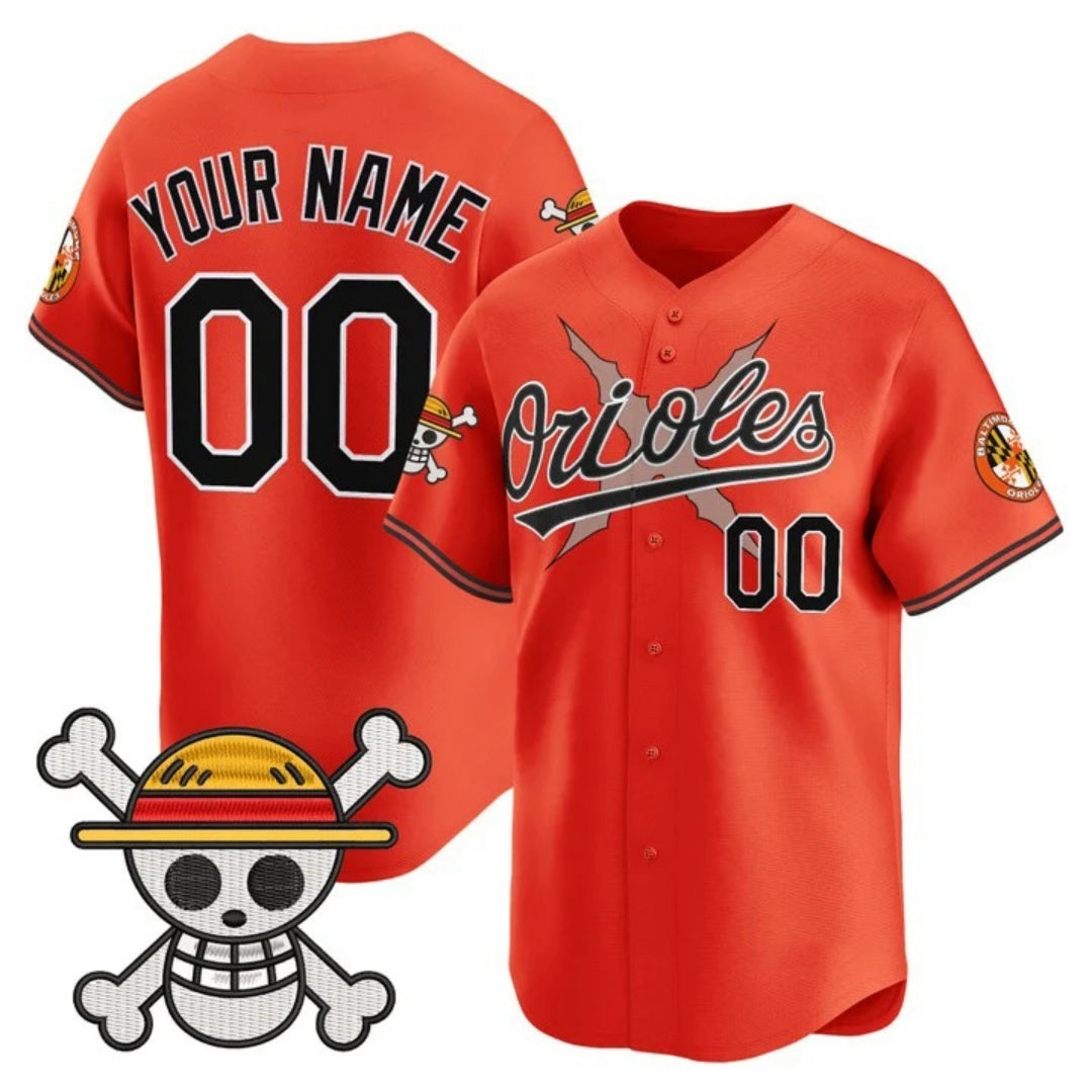 Custom Baltimore Orioles x One Piece Orange HOLBERT Vapor Premier Limited Jersey - Stitched
