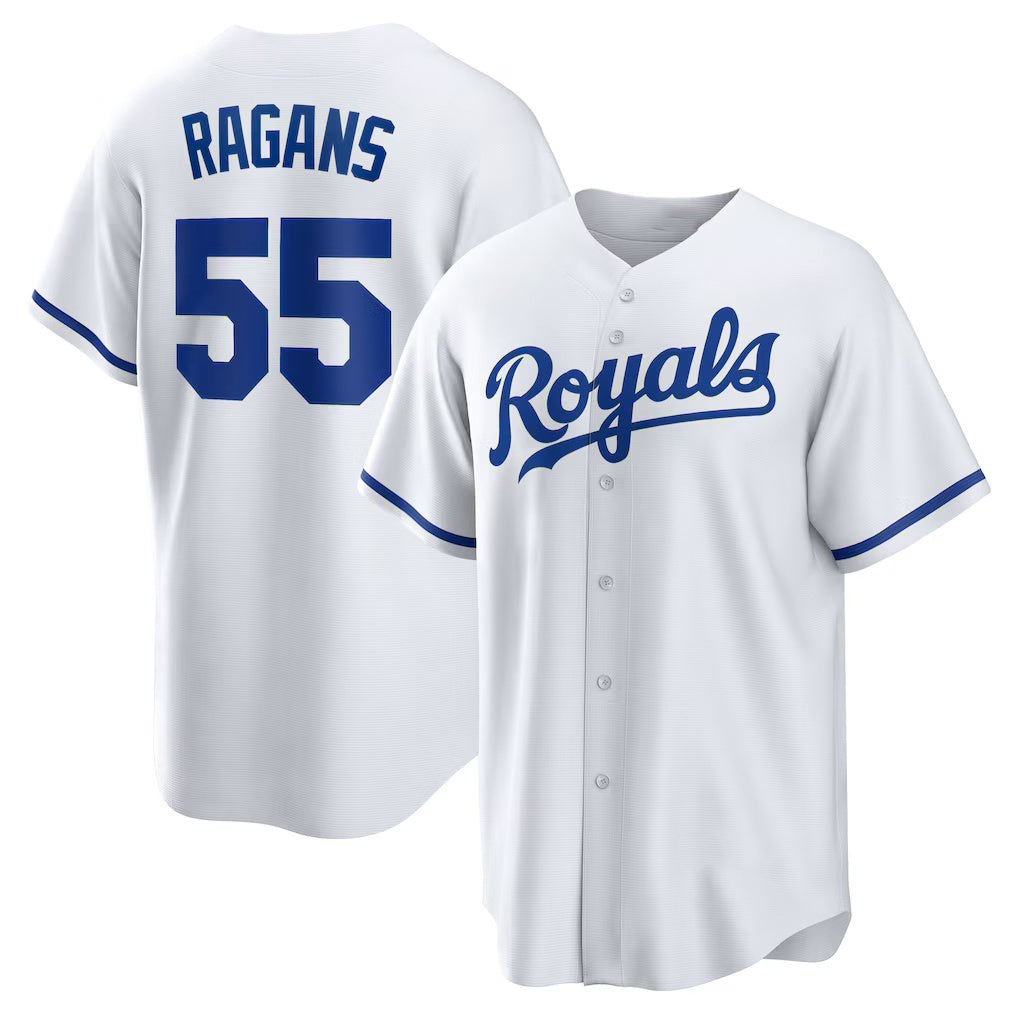 Kansas City Royals #55 Cole Ragans White HOLBERT Home Replica Jersey