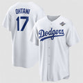 Los Angeles Dodgers #17 Shohei Ohtani White HOLBERT 2025 World Series Home Cool Base Stitched Jersey