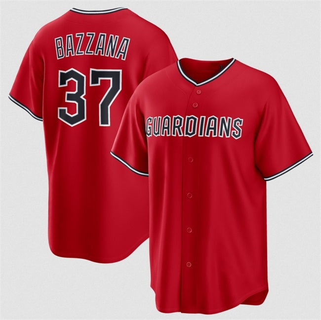 Cleveland Guardians #37 Travis Bazzana Red HOLBERT Alternate Limited Stitched Jersey