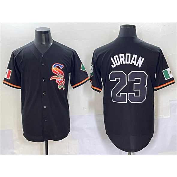 Chicago White Sox #23 Michael Jordan Black HOLBERT Mexico Limited Stitched Jersey
