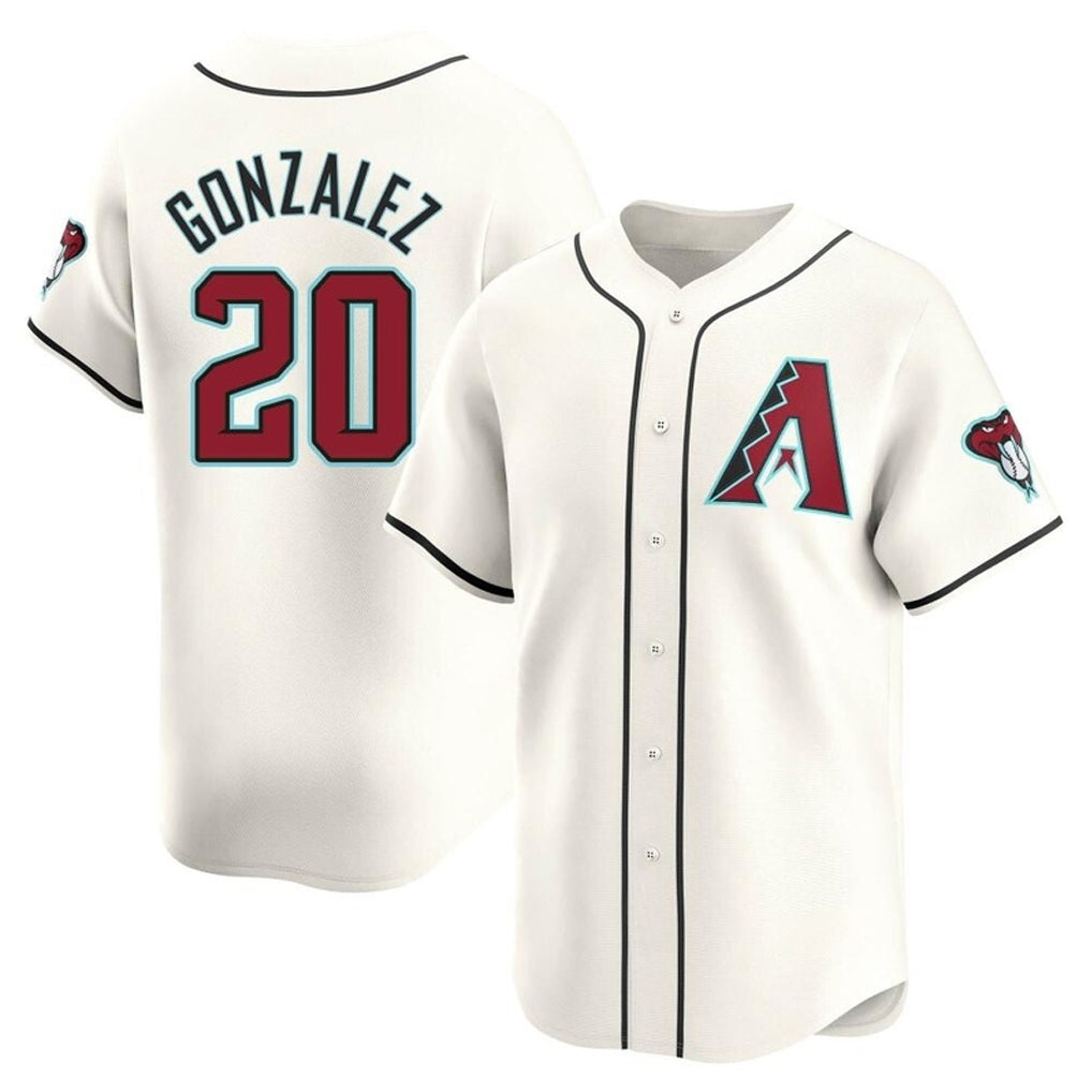 Arizona Diamondbacks #20 Luis Gonzalez Player Cream HOLBERT Limited Home Game Stitched Jerseys