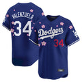 Los Angeles Dodgers #34 Fernando Valenzuela Player Royal HOLBERT Tokyo Series Vapor Premier Limited Stitched Jerseys