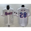 Texas Rangers #28 Jonah Heim White HOLBERT 2023 World Series Champions Cool Base Jersey